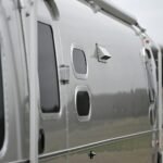 Close up of a silver trailer