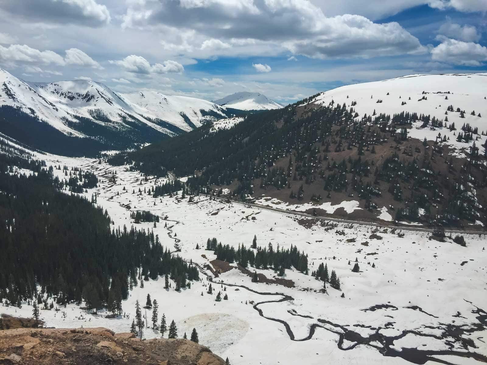 The epic road throught the Rocky Mountains on our way to Aspen, Colorado