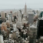New York skyscrapers from above