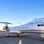 Private jet on a runway