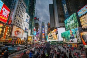 Times Square at night